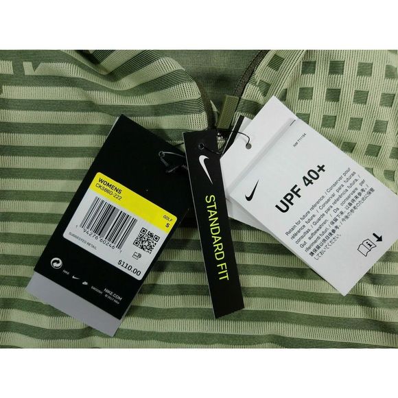 Nike CK5860-222 Women's Sz Small Green Dri Fit UV Ace 1/4 Zip Golf Pullover $110 - Picture 4 of 6